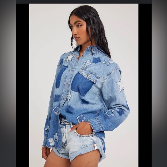 One Teaspoon Johnny Blue Star Classic Shirt - Main Image